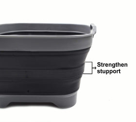 SAMMART 10L dishpan used outdoors during camping and cleanup