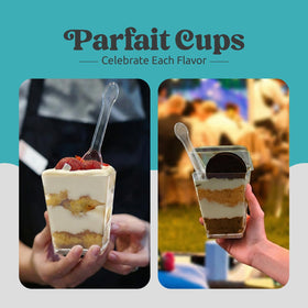 Sammray 5oz parfait cups with lids ideal for parties and events