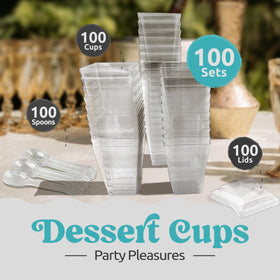 Sammray clear parfait cups on display for elegant serving at events