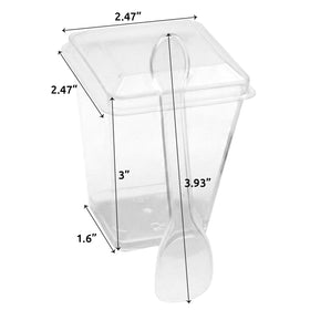 Sammray dessert cups with lids clear for secure transport