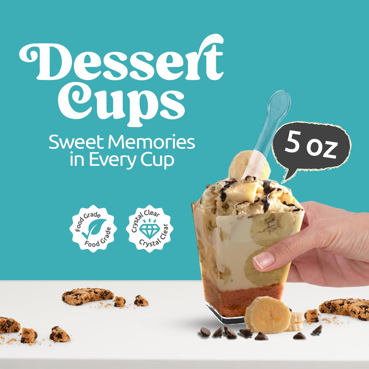 Sammray reusable dessert cups after washing for sustainable reuse