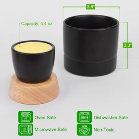 Samseel porcelain butter crock shows durable, lead-free construction.