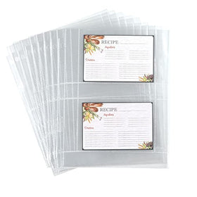 Samsill recipe card protectors side-loading 8.5x11 keep recipes neatly organized and protected.