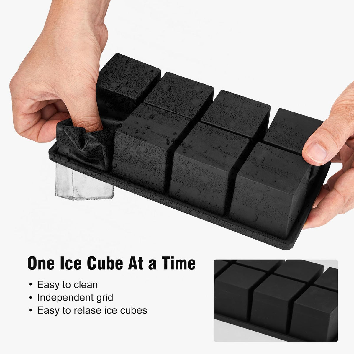 Samuelworld BPA-free silicone tray ensures safe, flexible removal after freezing.