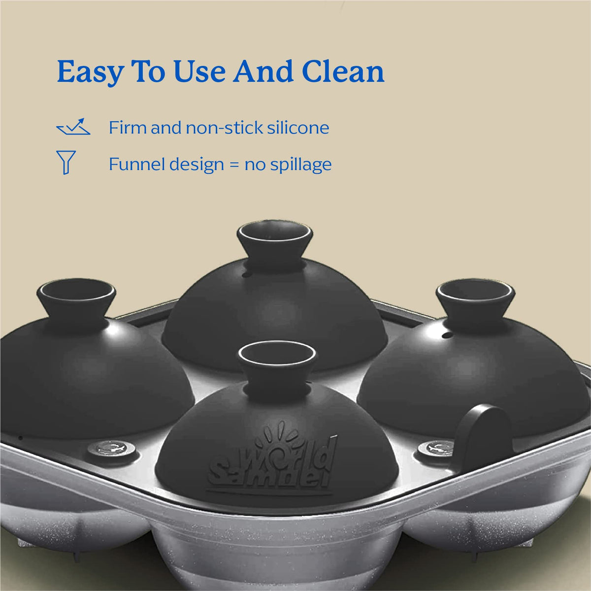 Samuelworld dishwasher-safe trays clean quickly after use