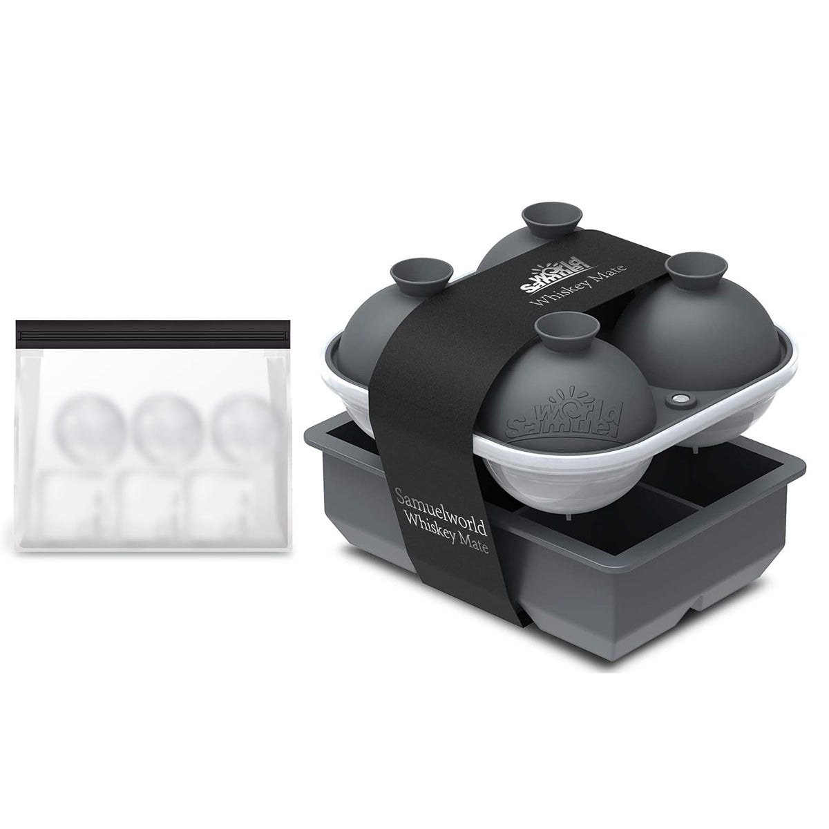Samuelworld large ice trays produce 2-inch cubes for slow dilution and steady chill