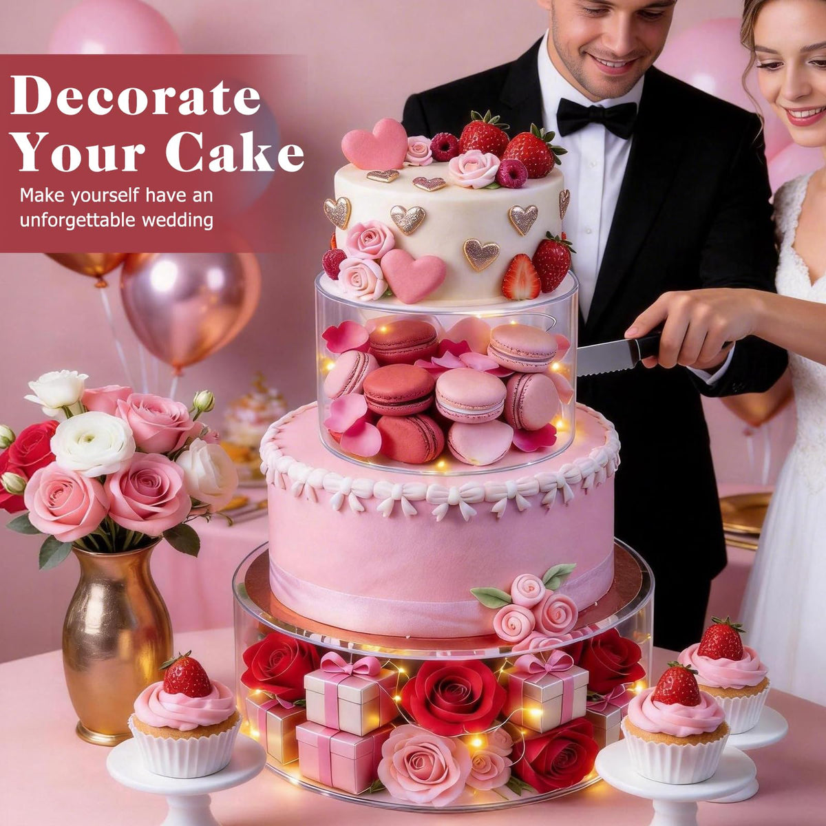 SAMYUCHO wedding centerpiece stand adds height and elegance to tables.