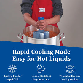 San Jamar Rapi-Kool dishwasher-safe paddles for easy cleaning.