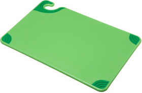 San Jamar Saf-T-Grip cutting board with anti-slip corners for a stable prep surface.