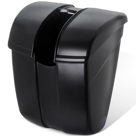 San Jamar Saf-T-Ice scoop caddy with open lid stores up to 86 oz scoops neatly.