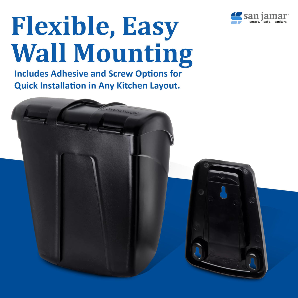 Durable plastic construction resists bending and breaking.