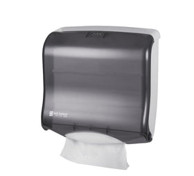 San Jamar Ultrafold Fusion one-at-a-time dispensing promotes tidy waste.