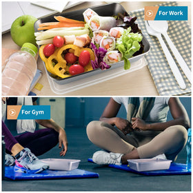 Sanbege meal prep organizer ideal for freezer, fridge, and cabinet organization.