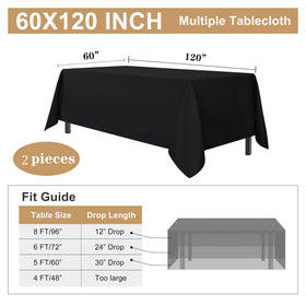 Sancua 60x120-inch cover ready to wipe clean after buffet service.