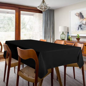 Sancua 2-pack tablecloth on buffet setup for easy care.