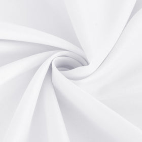 Sancua wedding reception table with pristine white round cloth.