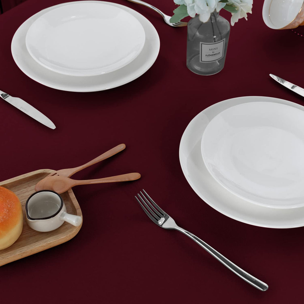 Sancua 6 ft tablecloth fits standard tables with a 15-inch drop