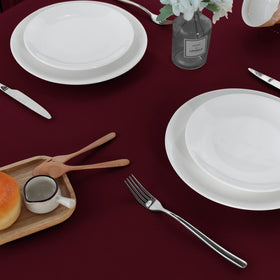 Sancua 6 ft tablecloth fits standard tables with a 15-inch drop