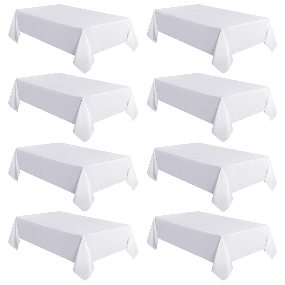 Sancua 8-pack white tablecloth for weddings and banquets