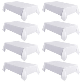 Sancua 8-pack white tablecloth for weddings and banquets