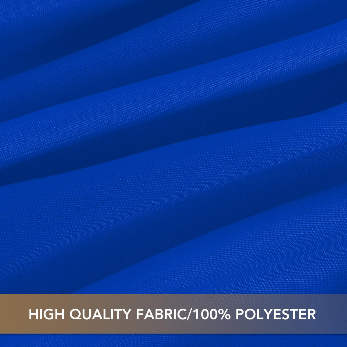 Sancua banquet setup with royal blue cloth creates cohesive event styling