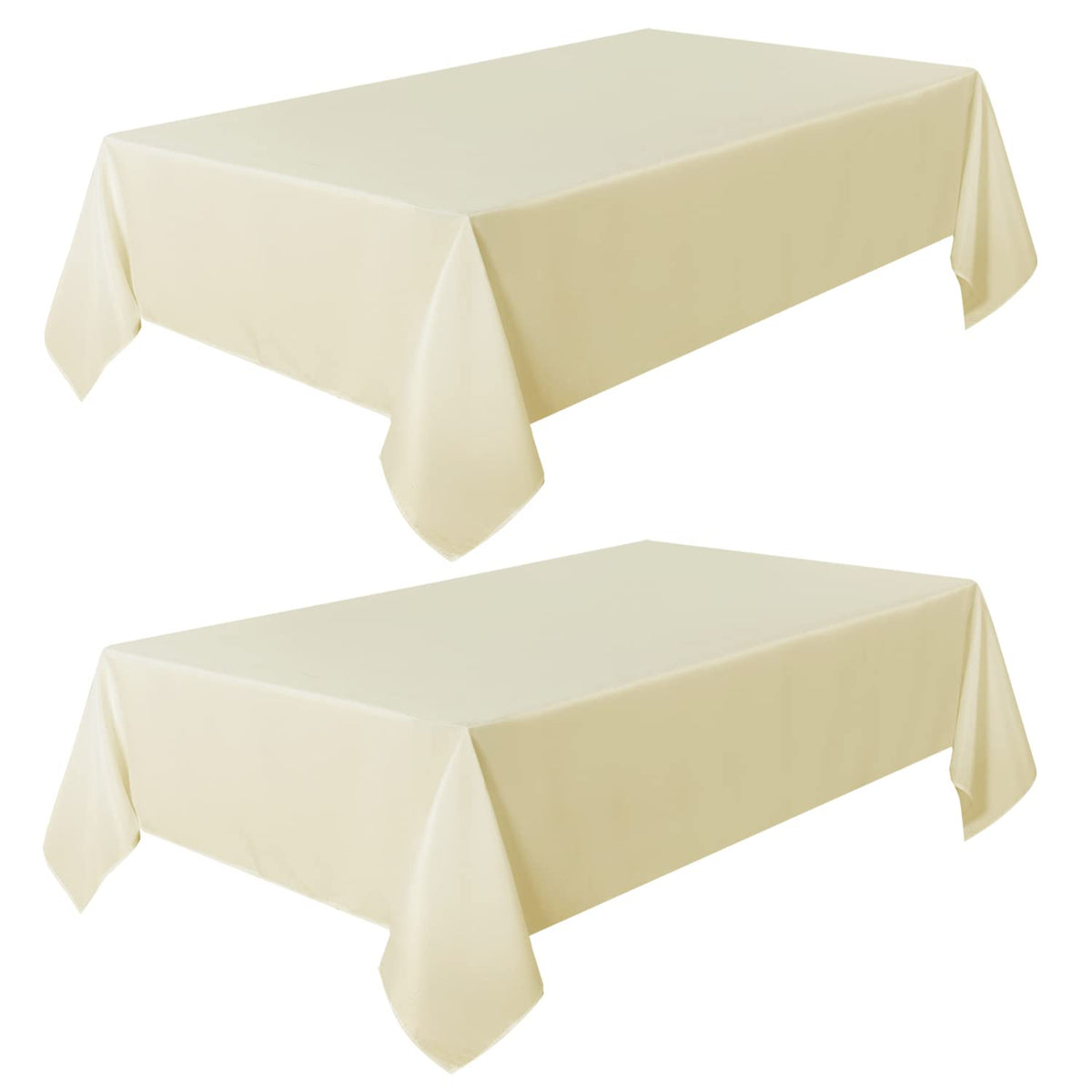 Sancua beige tablecloth closeup weave, machine washable care