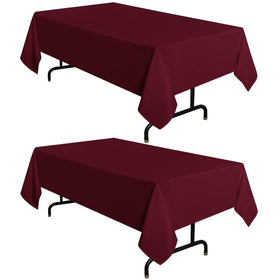 Sancua burgundy tablecloth 60x102 inch enhances dining with warm burgundy tone and ample drop