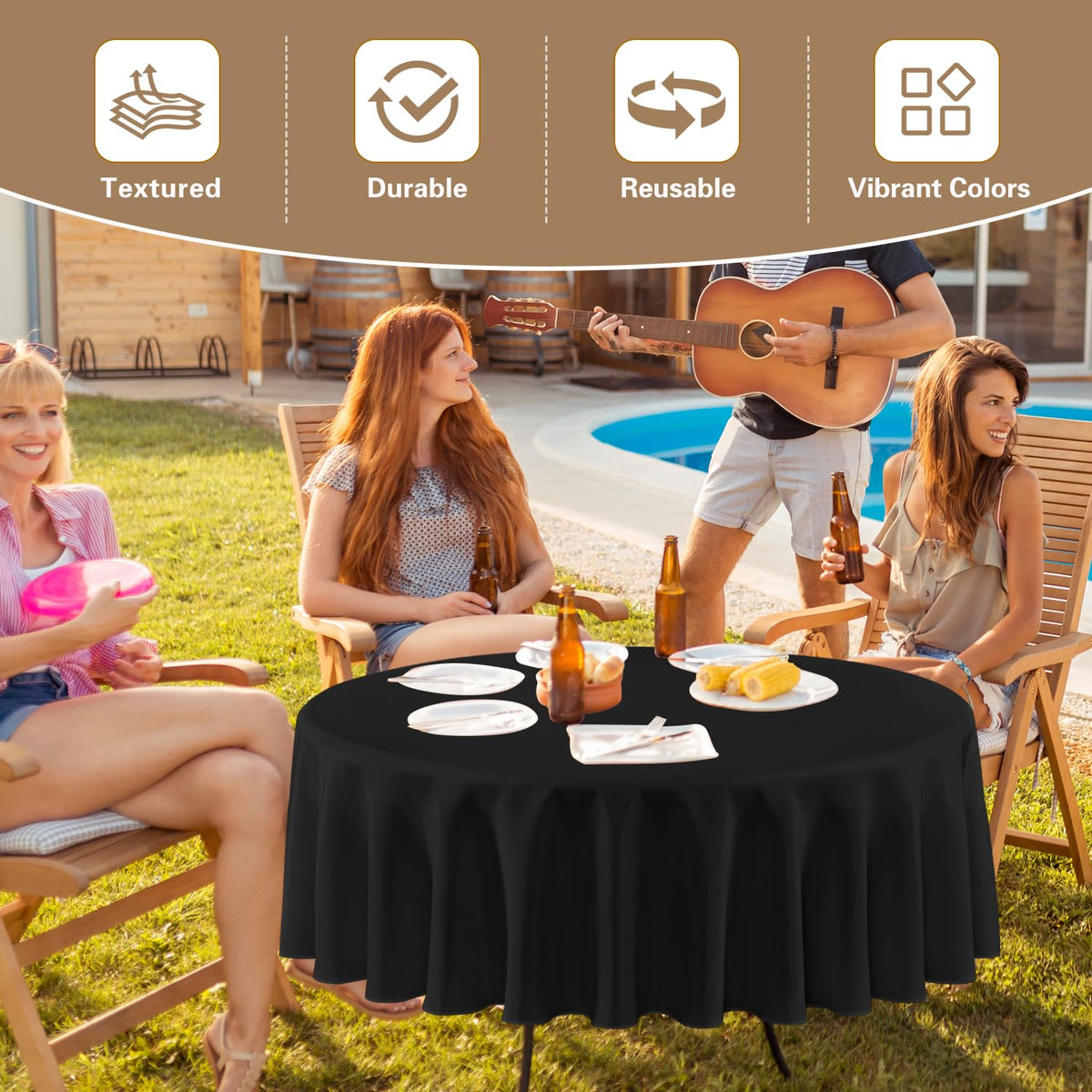 Sancua durable polyester fabric texture for long-lasting use