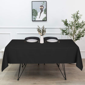 Sancua elegant black table cover complements any table setting.