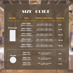Sancua multi-size range supports rectangle and round table layouts