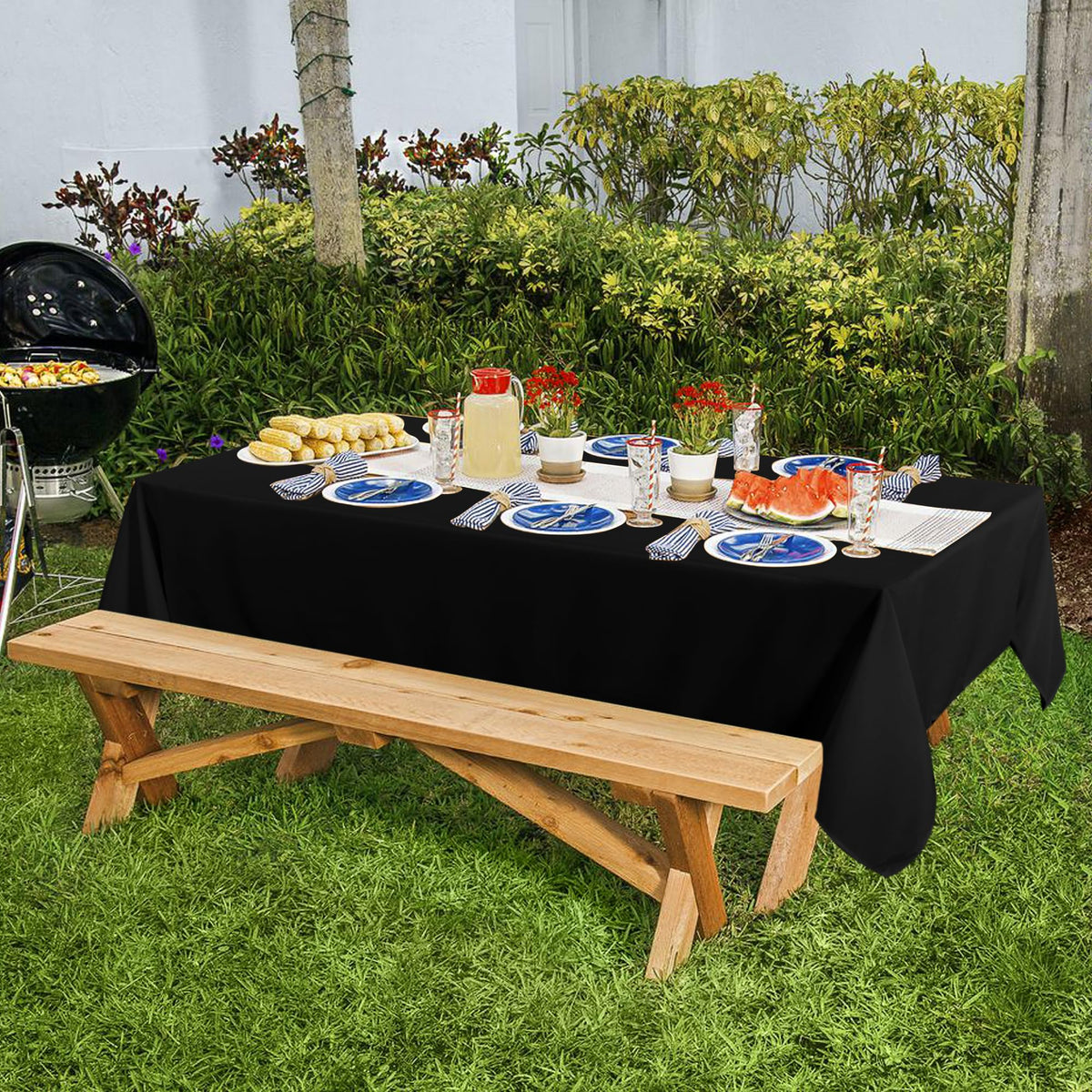 Sancua packaging shows six pieces of tablecloth for easy replacement.