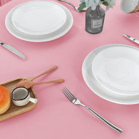 Sancua pink tablecloth suitable for indoor and outdoor events.