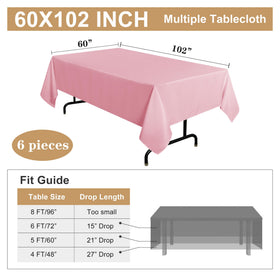 Sancua pink tablecloth perfect for weddings and valentines celebrations.