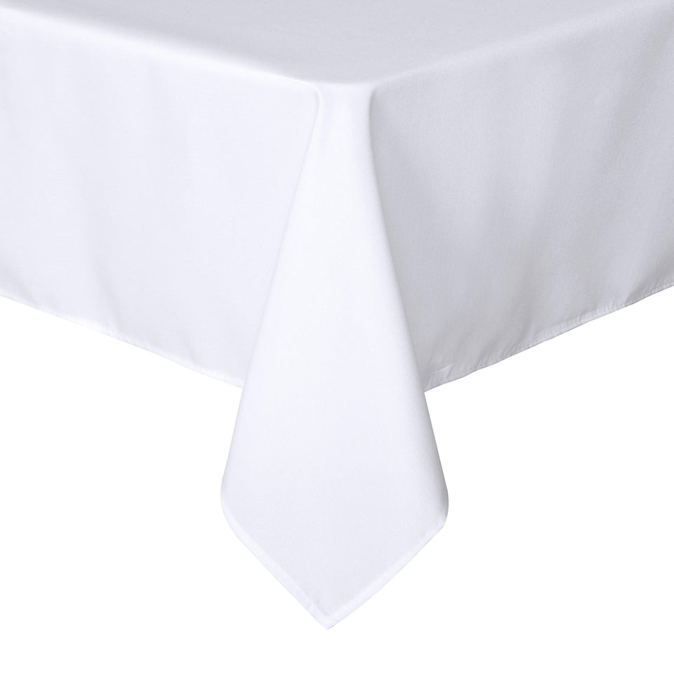 Sancua rectangle tablecloth in white, stain resistant and easy to clean.