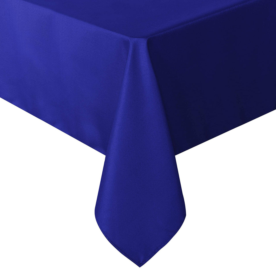 Sancua rectangle tablecloth 60x84 blue protects dining surfaces from stains.