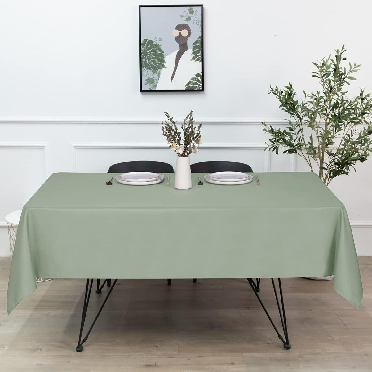 Folded and draped Sancua tablecloth ready for easy setup.