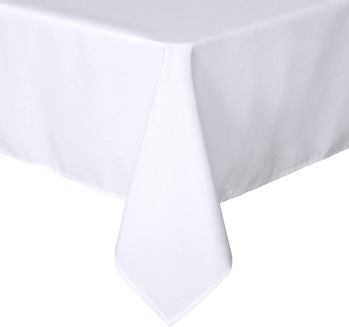 Sancua rectangle tablecloth on dining table showing clean white surface and protection