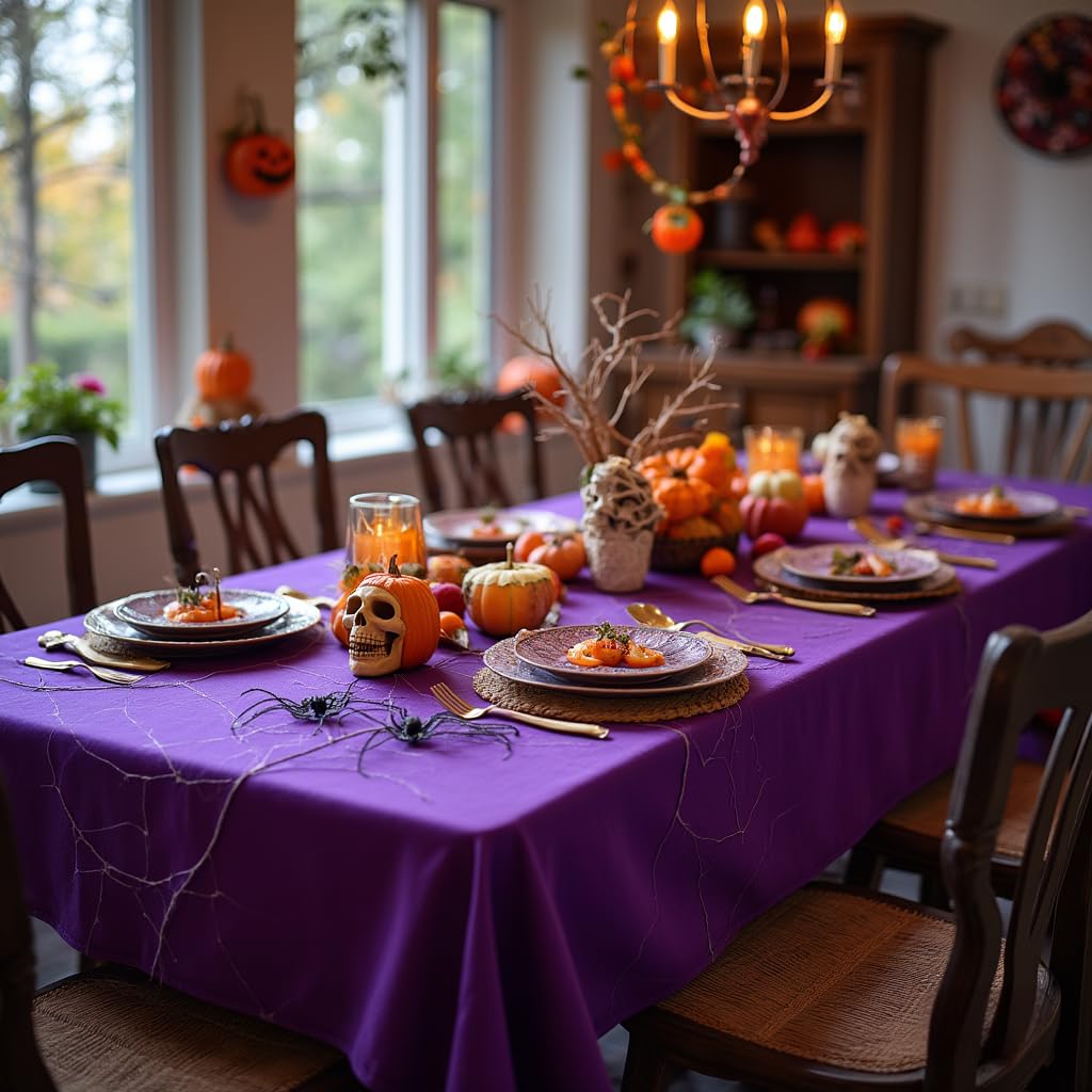Sancua tablecloth used for buffet and party table settings