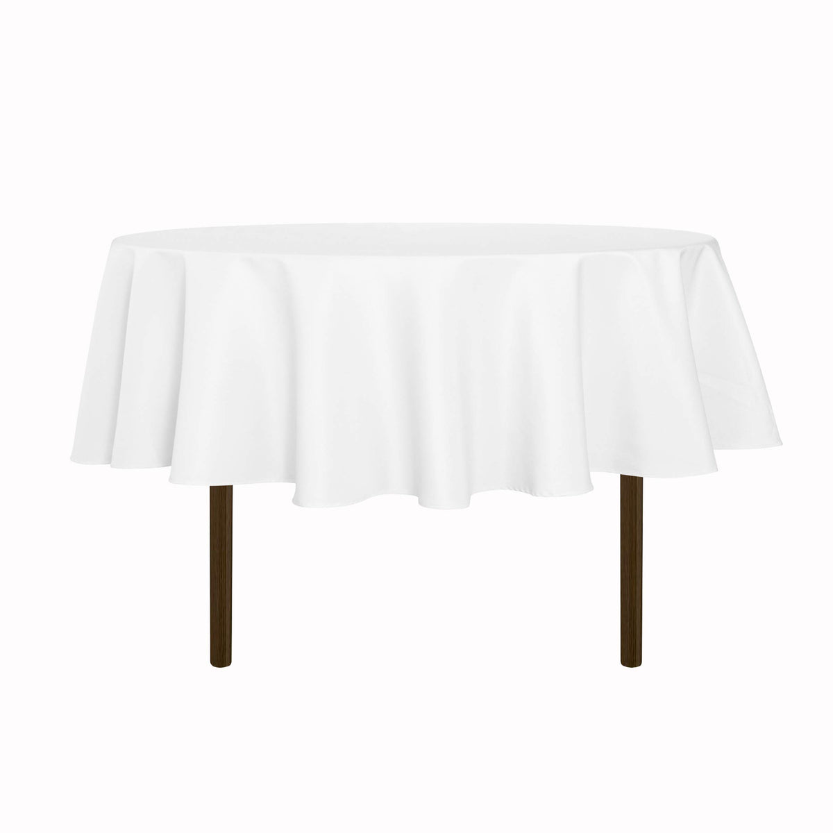 Sancua round tablecloth 70 inch white, spill-resistant for dining