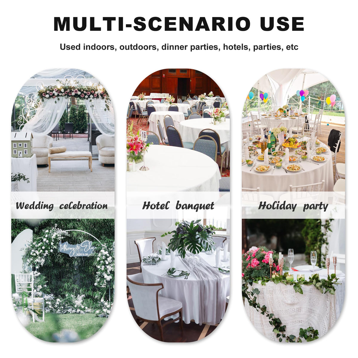 Sancua machine-washable tablecloth demonstrating easy care.