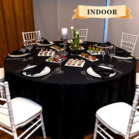 Sancua round tablecloth fabric demonstrating wrinkle resistance for neat tables.