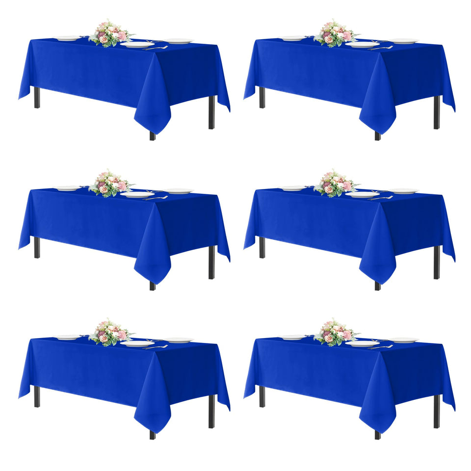 Sancua Royal Blue tablecloth 60x120 on table for an elegant setup