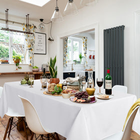sancua stain-resistant tablecloth shields furniture from accidents during meals
