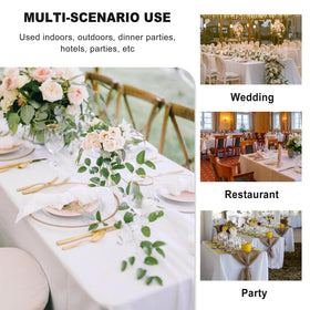 Sancua tablecloth close-up fabric weave showing durable polyester material