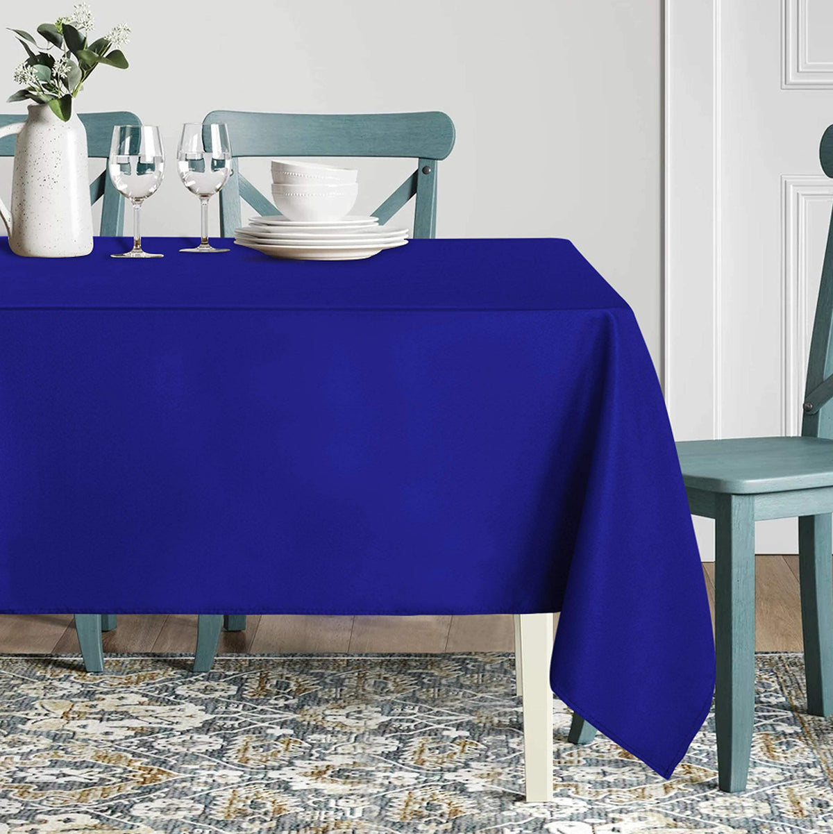 Sancua tablecloth stain resistant and wrinkle free for easy maintenance.