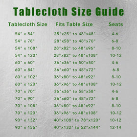 Sancua rectangle tablecloth available in multiple sizes.