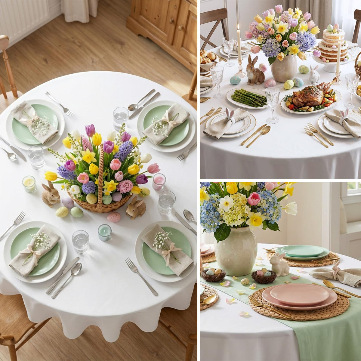 Sancua tablecloth washable polyester, easy care for busy hosting