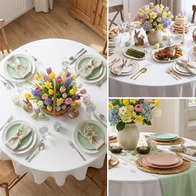 Sancua tablecloth washable polyester, easy care for busy hosting