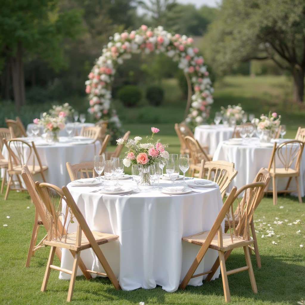 Sancua tablecloth close-up showing wrinkle-resistant finish