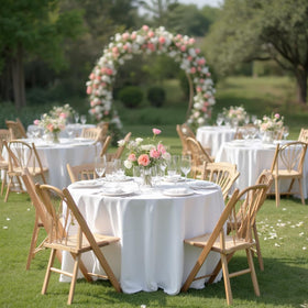 Sancua tablecloth close-up showing wrinkle-resistant finish